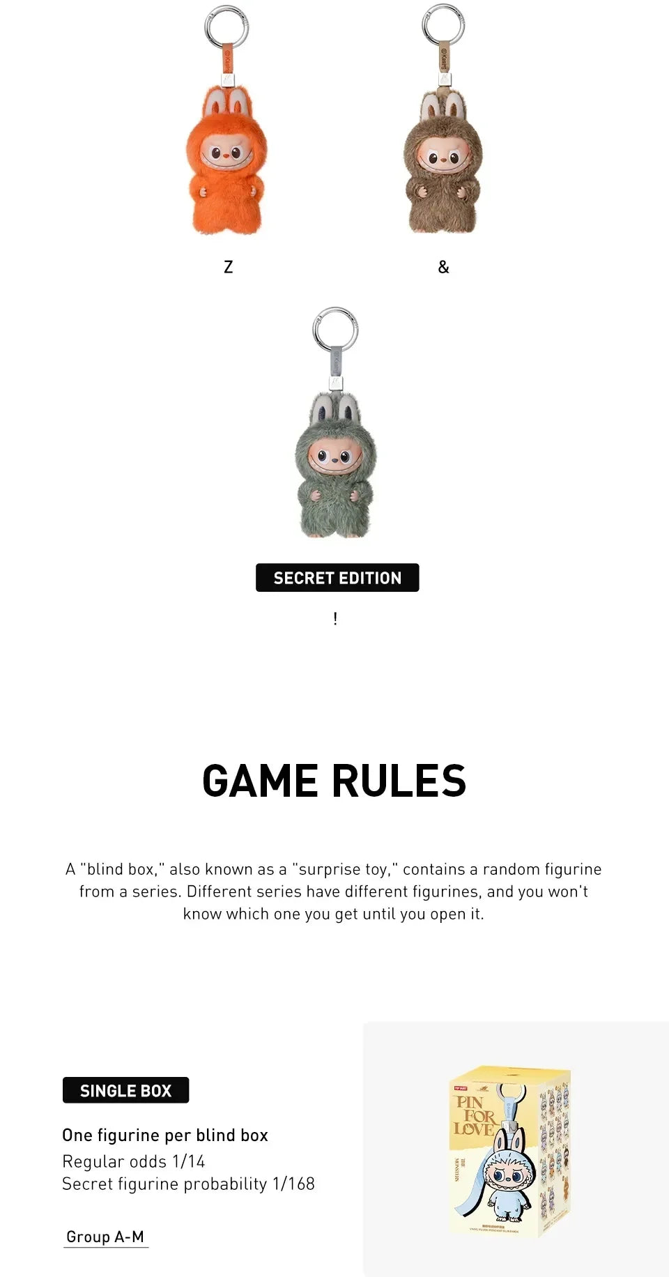 THE MONSTERS Love Series Pin – Popmart LABUBU Mystery Blind Box Cute Figurine, Desktop Decoration & Gift