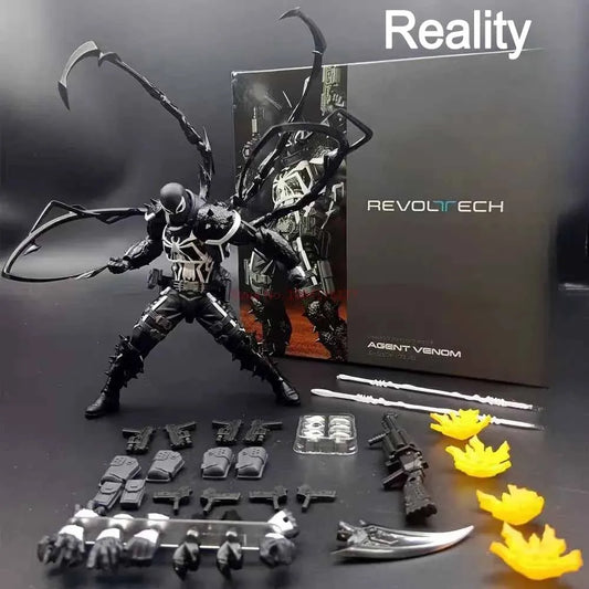 New Venom Revoltech Amazing Yamaguchi Figure – Agent Venom Anime Model, Eugene Thompson Collectible Toy, Gift Edition
