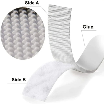 Double-Sided Adhesive Wall Strips — 12/24 Pairs Removable Hooks for Damage-Free Hanging
