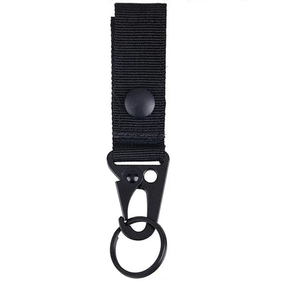 Tactical Molle Keychain with Metal Hook – Nylon Backpack Key Holder