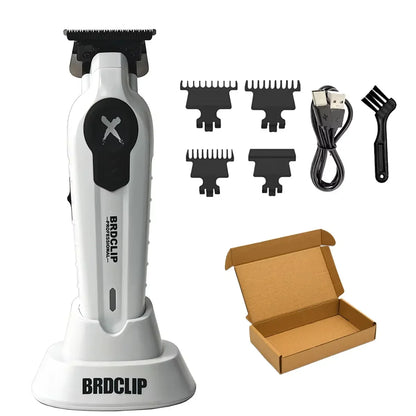 2025 BRDCLIP FA1T Green Professional Hair Trimmer — Barber Carving Electric Clipper with Gradient Finish & Charger Stand