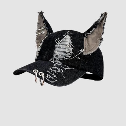 NEW Y2K Hot Girl Graffiti Baseball Cap – Rabbit Ears Cowboy Hip Hop Hat for Men & Women, Party Team Style
