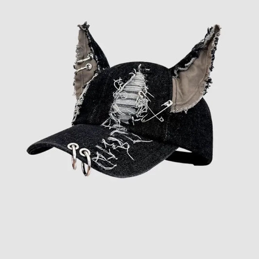 NEW Y2K Hot Girl Graffiti Baseball Cap – Rabbit Ears Cowboy Hip Hop Hat for Men & Women, Party Team Style