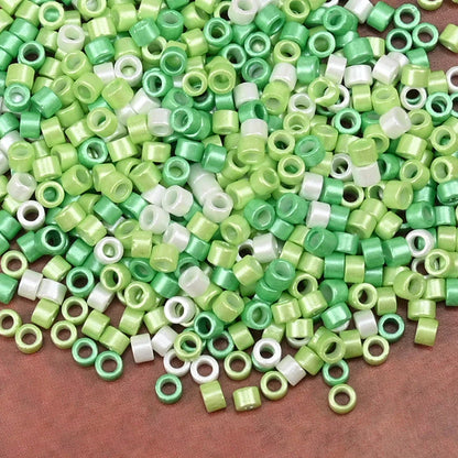 2.5mm Mini Glass Cylinder Beads – Antique Pearl Color Craft Beads for DIY Bracelets & Necklaces Jewelry Making Accessories