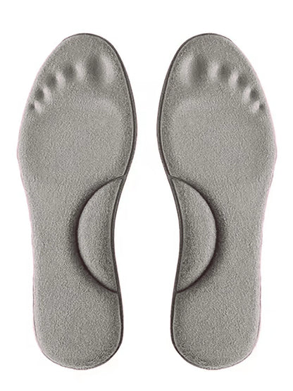 4D Massage Warm Pile Shoe Insoles – Super Soft Latex Sports Insoles with Arch Support, Orthopedic Running & Basketball Foot Comfort