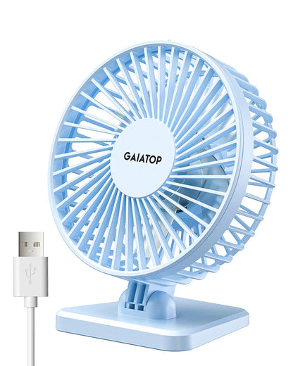 GAIATOP Mini USB Desktop Fan – Portable Quiet Cooling Fan with 3-Speed Adjustment for Home and Office Use
