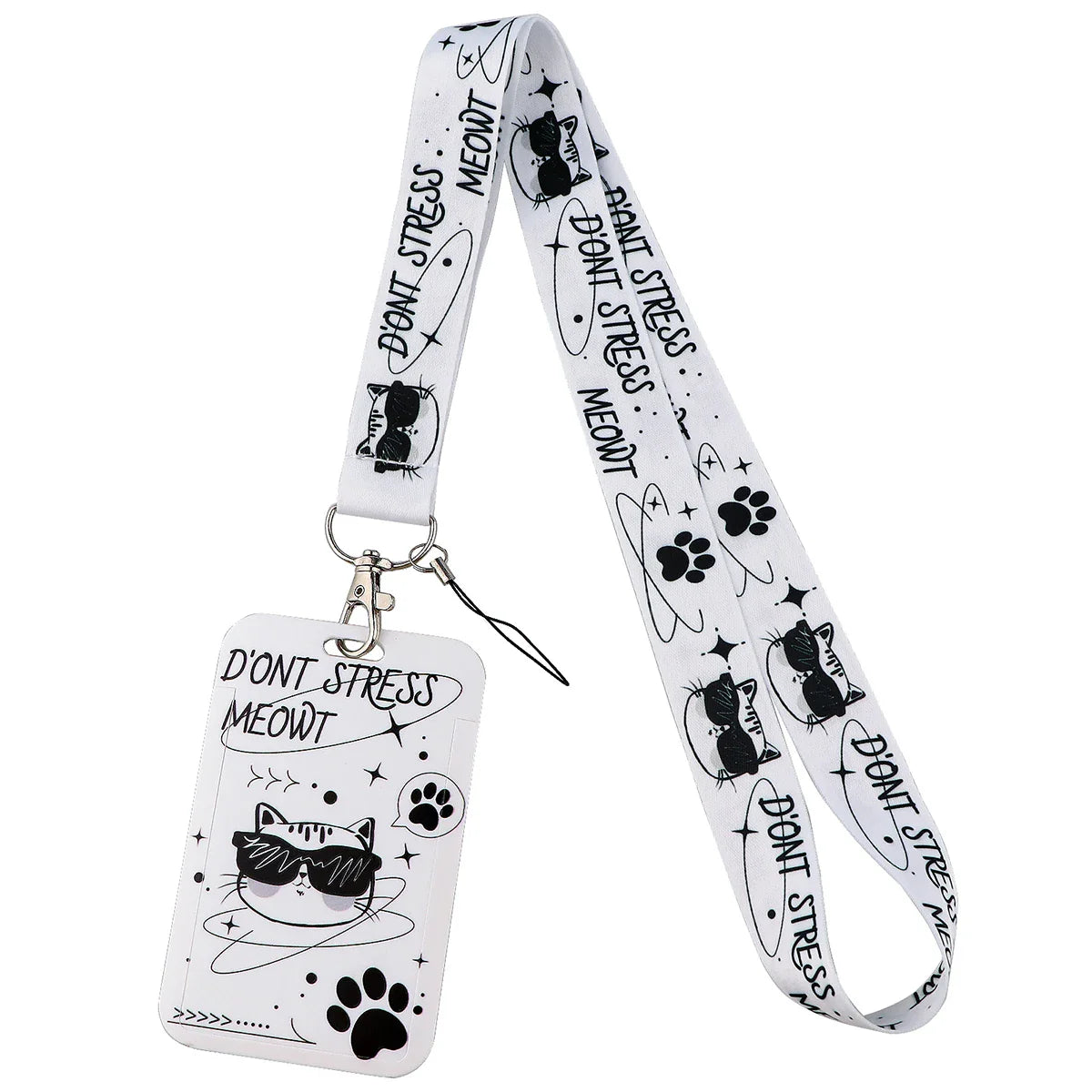 Cartoon Cat Lanyard Keychain – Multifunctional ID Card Badge Holder, Camera USB, Phone Neck Strap Accessories