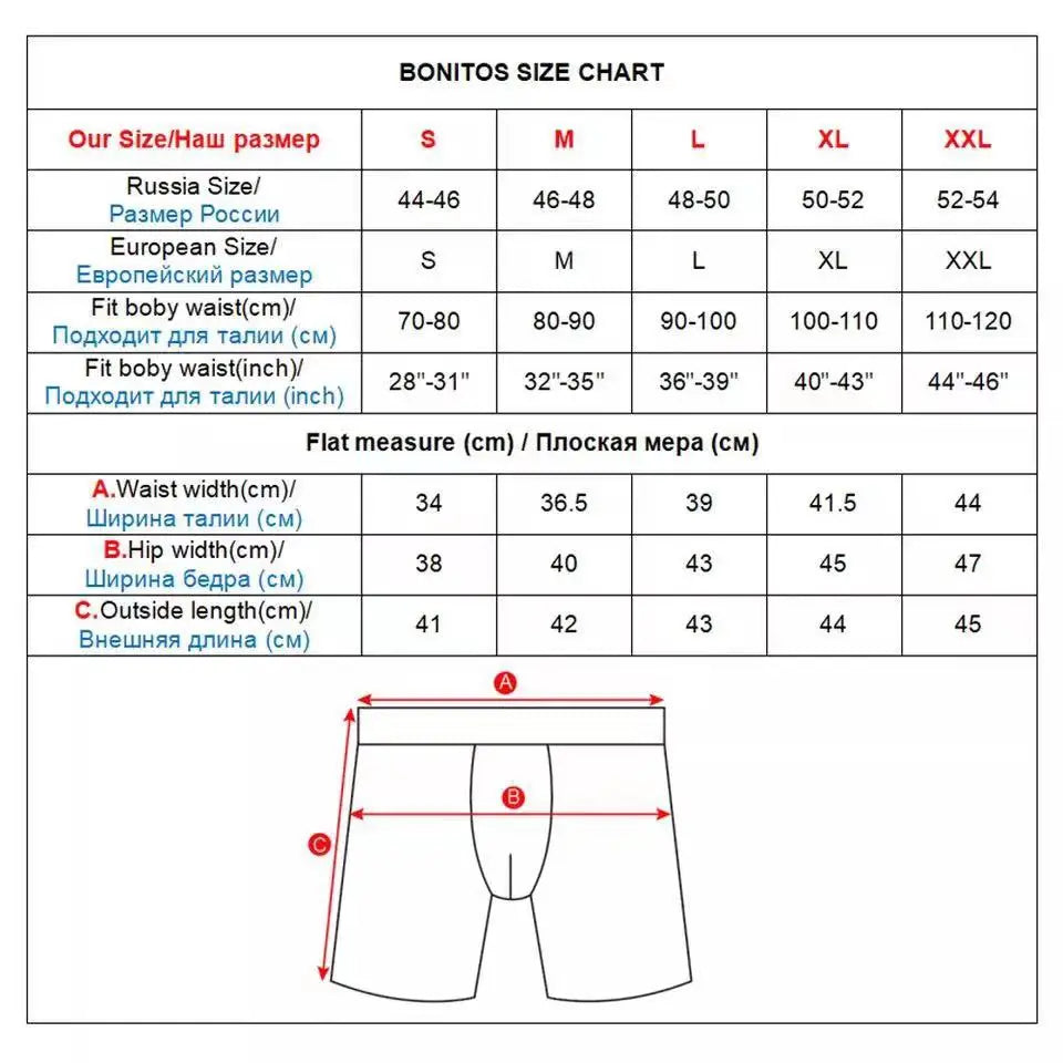 Men’s Long Boxer Briefs – Fashion Polyester Stretch Underwear, Comfortable Sexy Fit Performance Boxer Shorts for Men