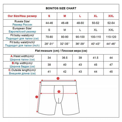 Men’s Long Boxer Briefs – Fashion Polyester Stretch Underwear, Comfortable Sexy Fit Performance Boxer Shorts for Men