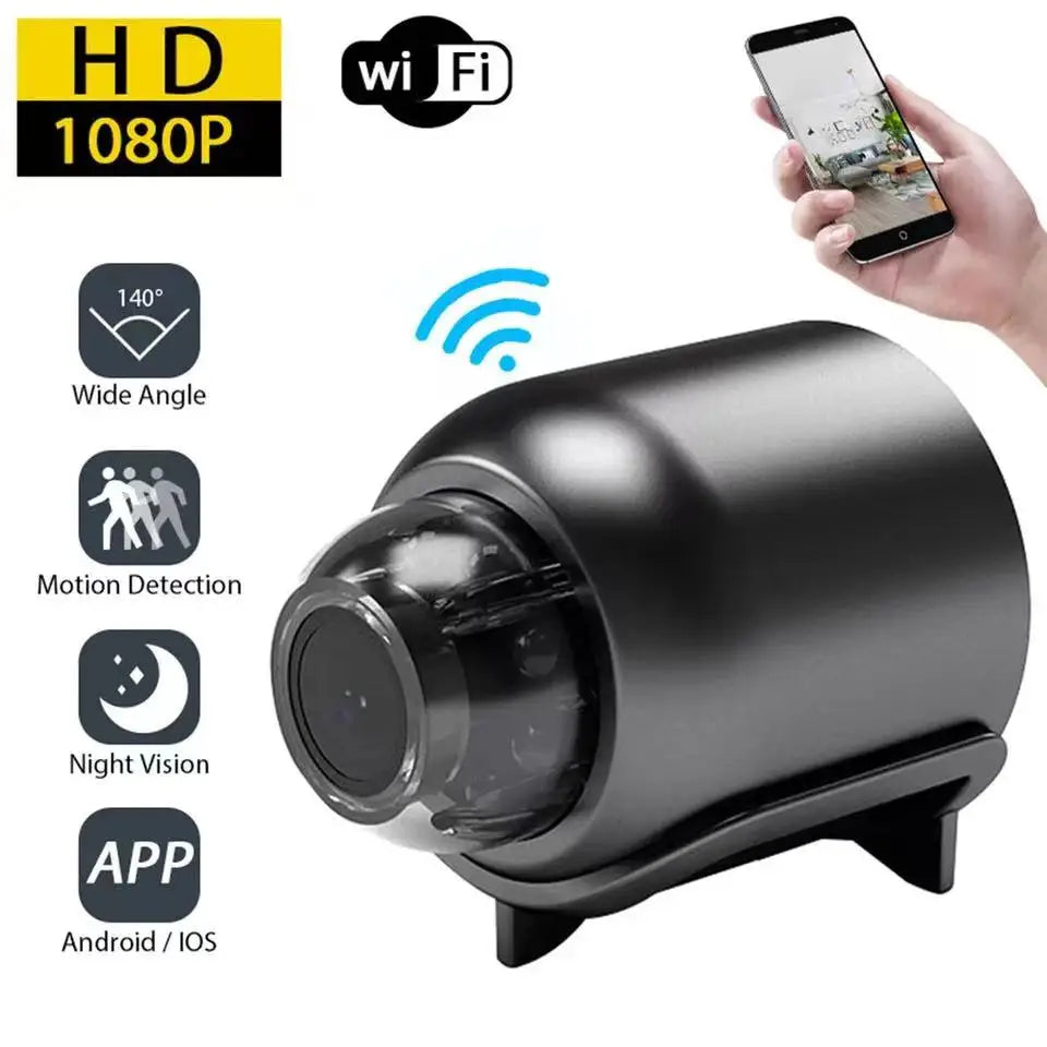 1080P HD Mini WiFi Camera – Wireless Night Vision, Remote Home Surveillance for Kids, Pets & Safety Monitoring