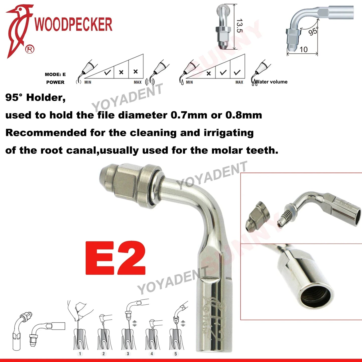Woodpecker Dental Scaler Tips – Ultrasonic Tooth Cleaning, Endo & Perio Scaling Tips, Fit EMS UDS Scaler Handpiece
