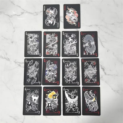 Hollow Knight Standard Poker Card Set — Black & White Playing Cards, Portable Creative Board Game Gift Collection