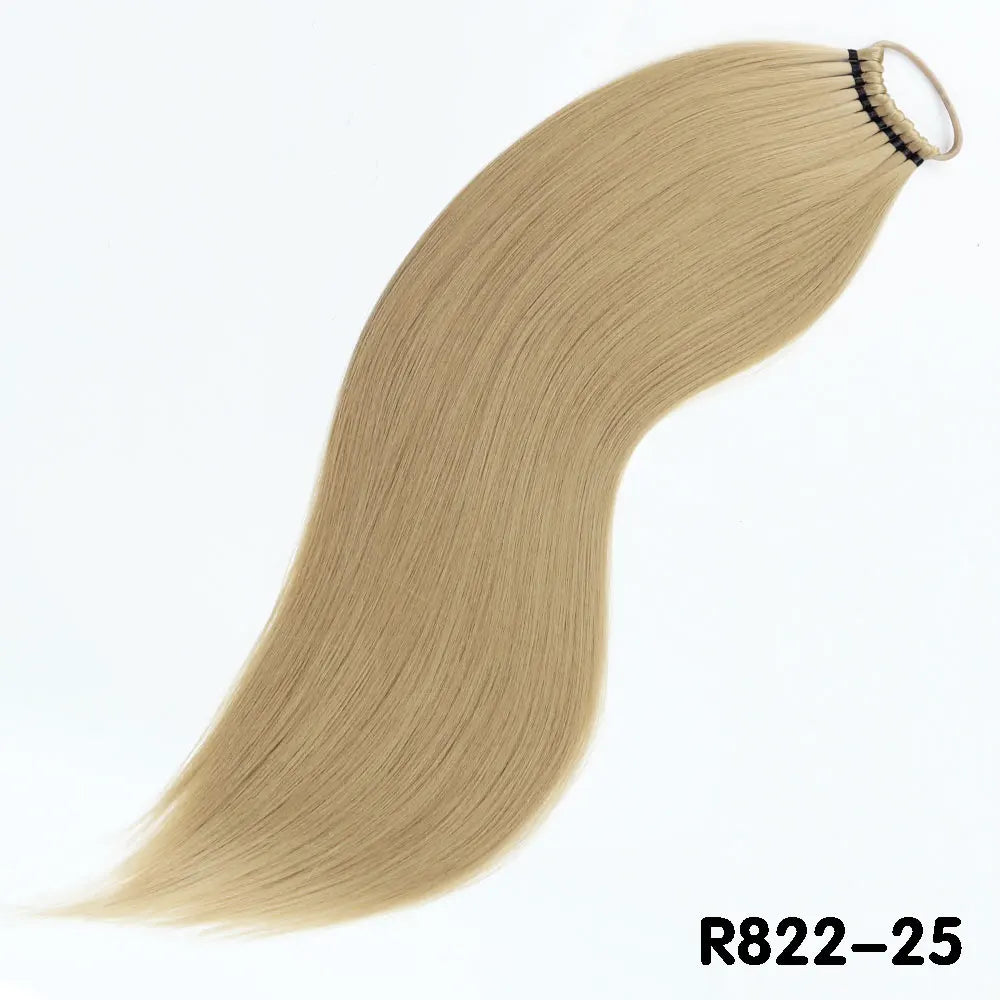 AZQUEEN 24-Inch Long Straight Ponytail Extension – Synthetic Fake Hairpiece for Women