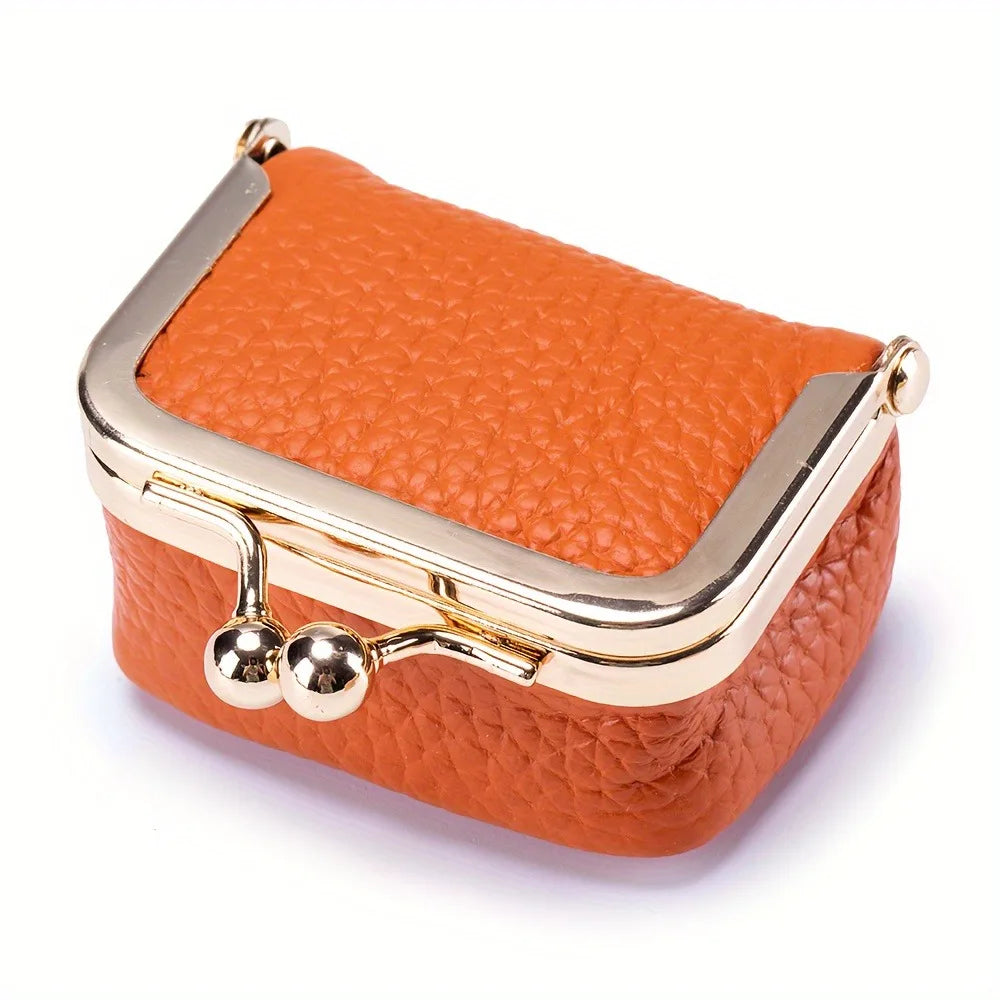 Women’s PU Leather Jewelry Organizer Box – Solid Color Ring, Necklace & Earring Storage Case with Mini Coin Purse Kiss Lock