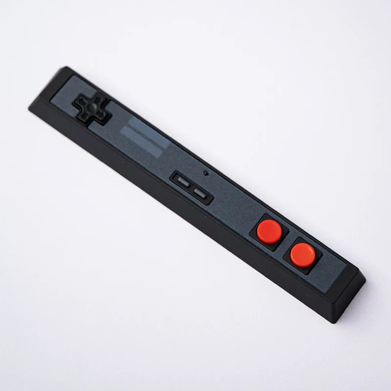 Retro Gamepad Keycap 6.25u Spacebar – Artisan ABS Keycap for MX Switches, Black & White for Mechanical Gaming Keyboards
