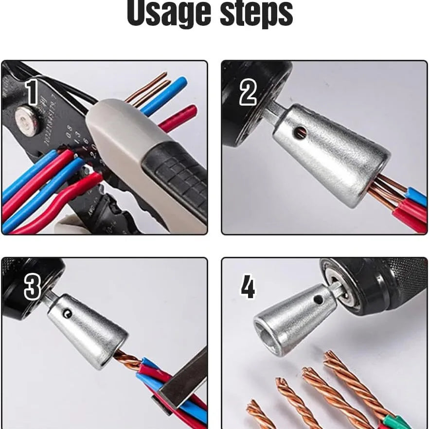 Electric Wire Twisting Tool for Power Drill — Multi-Tool Connector Twister for Electricians
