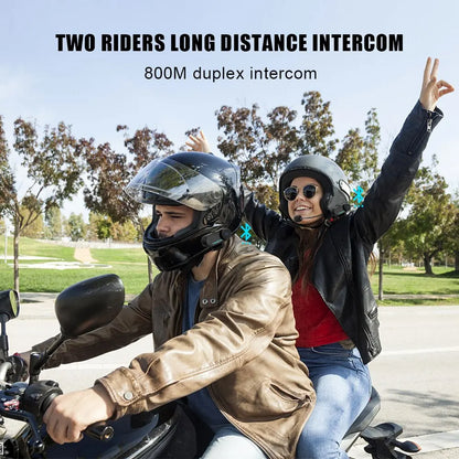 Freedconn T Com VB Motorcycle Helmet Bluetooth Headset — Wireless Stereo Intercom with Call, FM Music & Communication Sharing