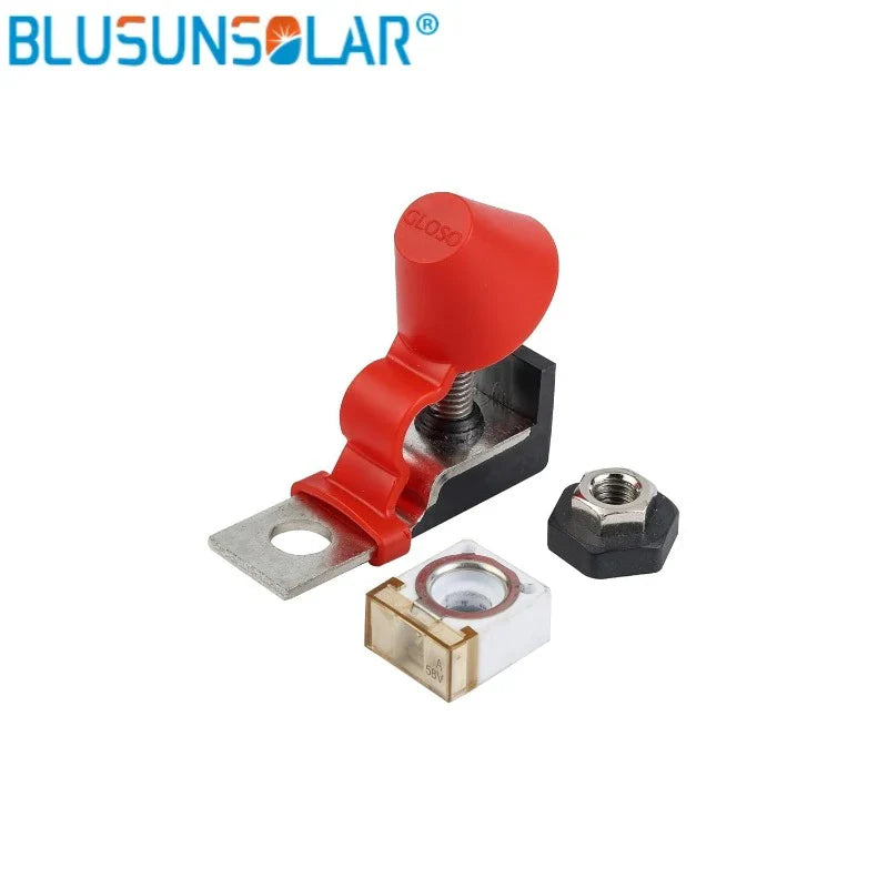 BLUSUNSOLAR Terminal Fuse Block Kit – Single Stud M8 (5/16") with Waterproof Battery Fuse MRBF Protection