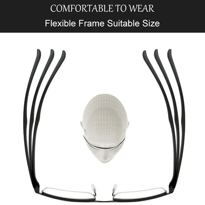 Progressive Multifocal Reading Glasses – Anti-Blue Light Half Frame Bifocal Eyewear for Men & Women +1.00 to +4.00