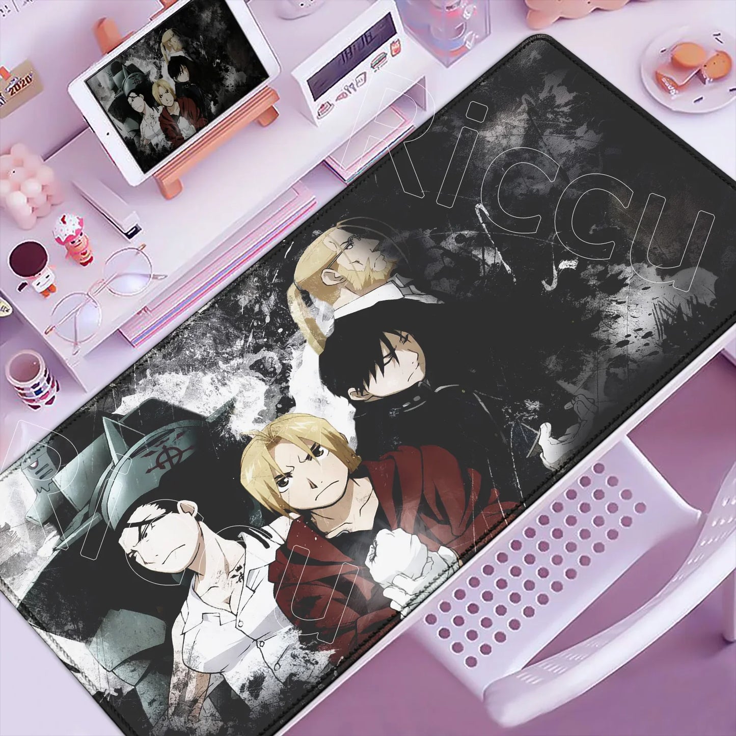 Fullmetal Alchemist XXL Gaming Mouse Pad – Large Anti-Slip Keyboard Desk Mat for Home & Office