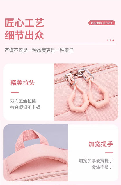 Ergonomic Spine-Protecting School Backpack | Large Capacity, Lightweight Waterproof Bag for Elementary Girls