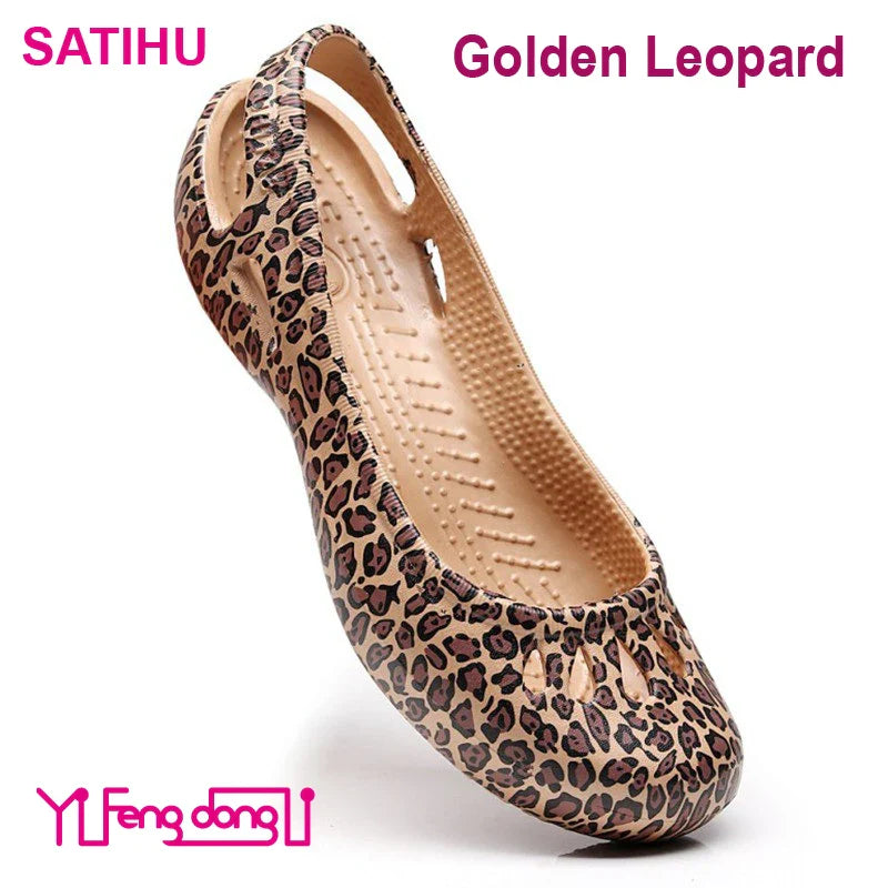 Certified Satihu Summer Lightweight Anti-Slip Clogs for Women - Flat Bottom Sandals, Nurse, Outdoor, Beach Jelly Shoes