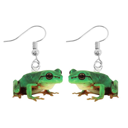 Cute Animal Acrylic Drop Earrings - Funny Custom Jewelry Gifts for Women & Girls with Rabbit, Parrot, Frog & Butterfly Designs