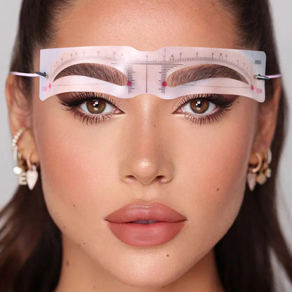 Reusable Eyebrow Stencil Set – Soft Ruler Brow Definer & Styling Template for Precise Grooming