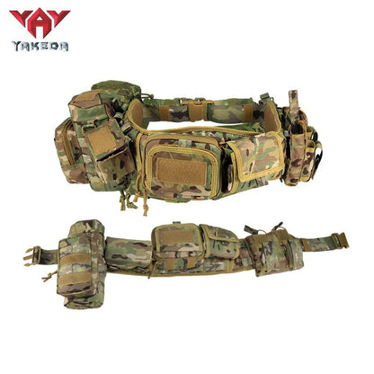 Yakeda MOLLE Pockets & Pouches – Tactical Hunting Waist Security Belt with Padded Patrol Support