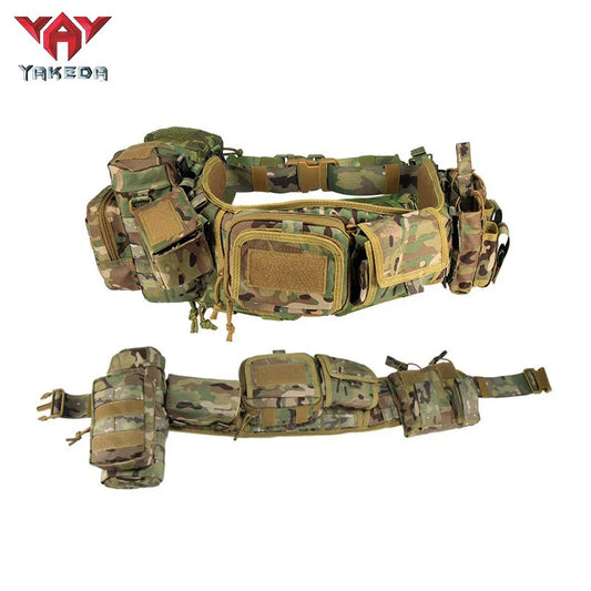 Yakeda MOLLE Pockets & Pouches – Tactical Hunting Waist Security Belt with Padded Patrol Support