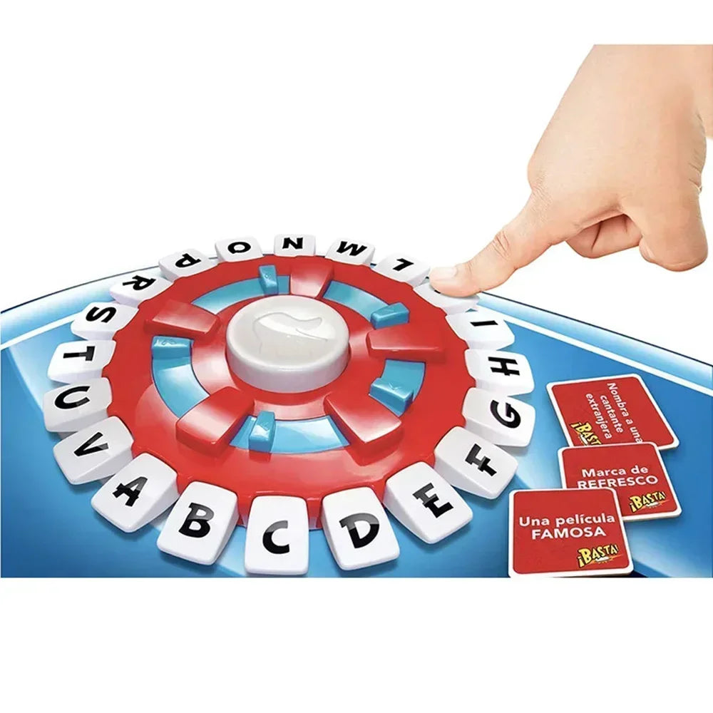 Upgraded Basta 2.0 Spanish Tapple Word Game – Quick Thinking English Letter Pressing Board Game, Fun Gift for All Ages