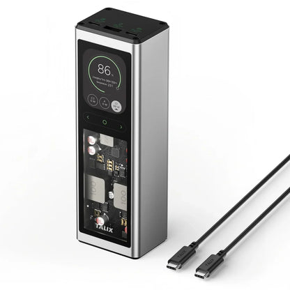 TALIX 140W 20000mAh Power Bank – High-Capacity Portable Charger with 3-Port Digital Display for Laptop, Phone & iPad