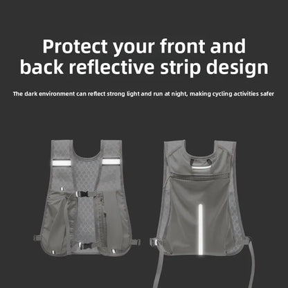 Lightweight Reflective Running & Biking Vest | Hydration Chest Pack with Phone Storage Pocket