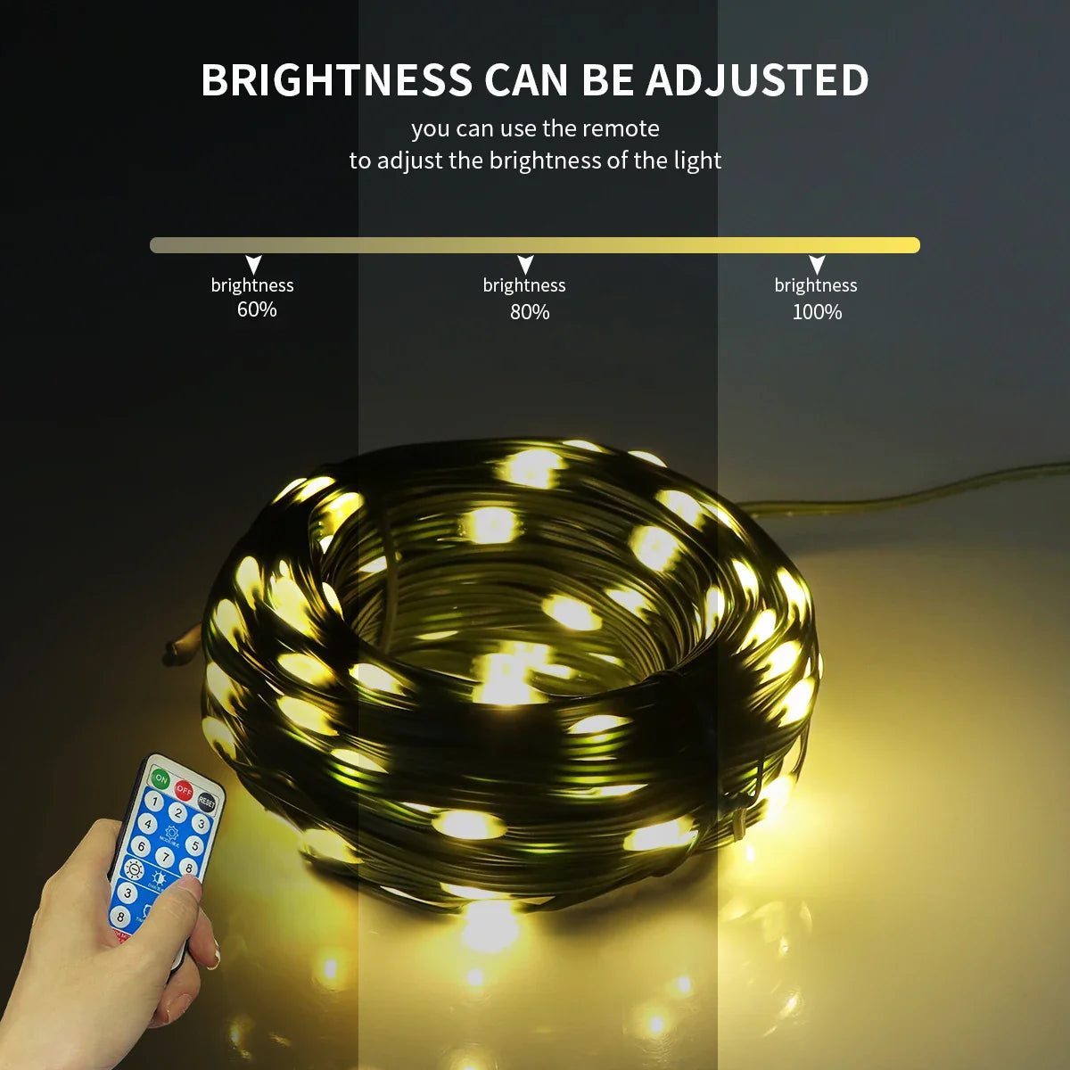100M Solar LED Fairy String Lights – Waterproof Outdoor Christmas Garland Lights for Garden & Patio Decor