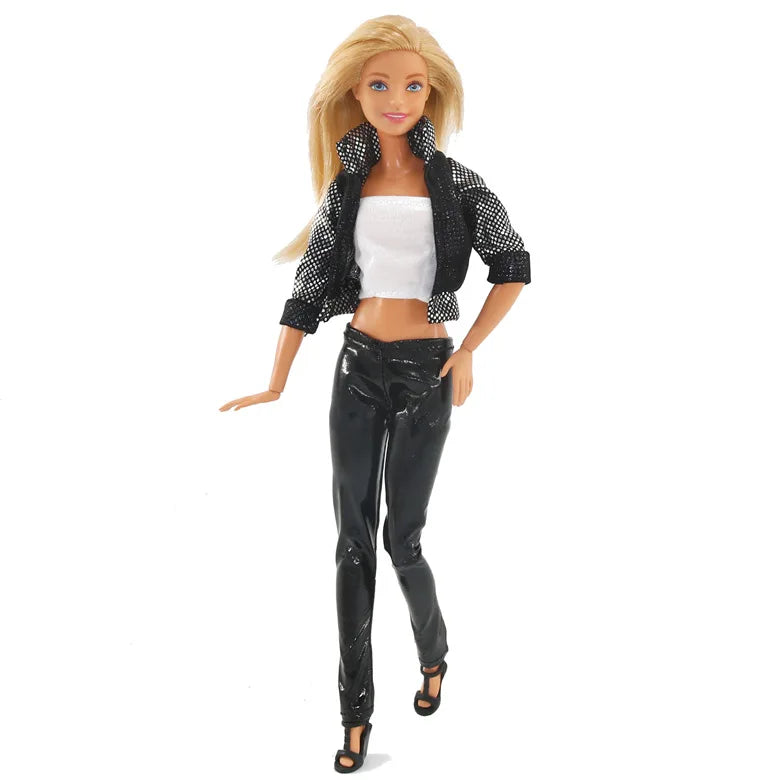 Fashion Doll Clothes for Barbie – Casual Dress, Pants & Trousers Outfit Accessories for Girls Gift Toy