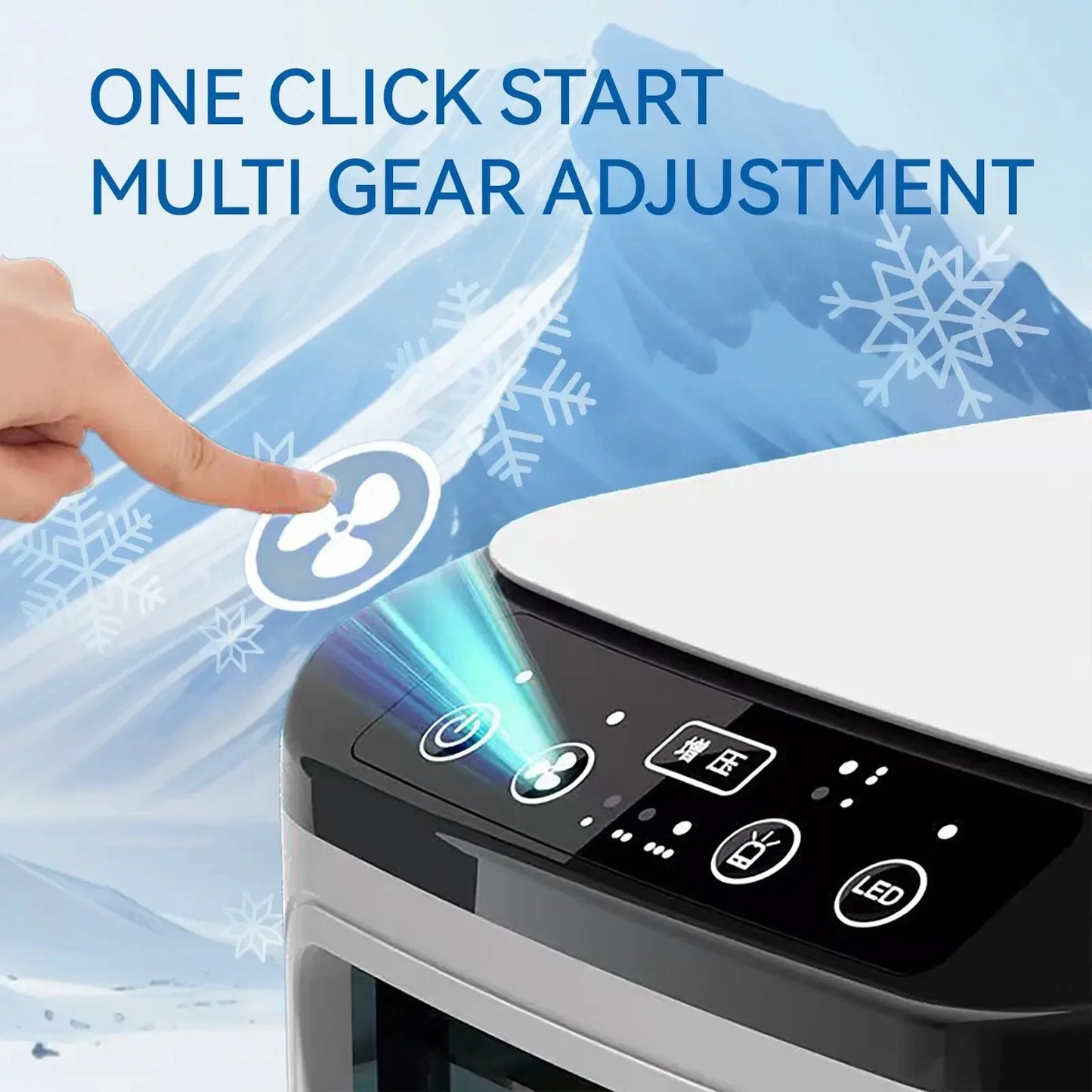 Portable Mini Air Conditioner – 3-Speed Small AC Unit with 900ML Water Tank, Electric Fan and Humidifier for Bedroom & Office