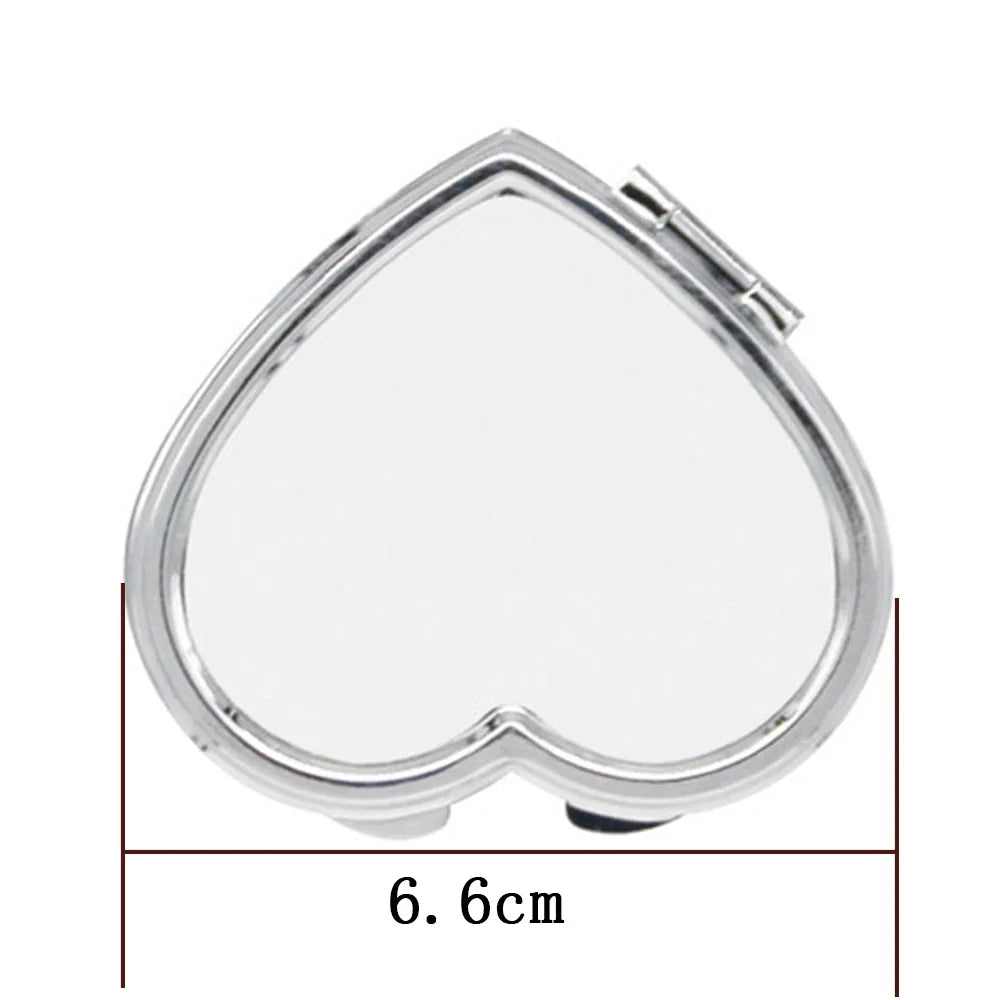 12PCS Metal Pocket Compact Mirrors - Sublimation Blank Travel Makeup Mirrors for Women & Men