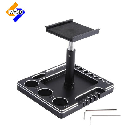RC Car Tool Lifting Work Stand – 360° Rotating Repair Platform for 1/10 & 1/8 Buggy Crawler Cars