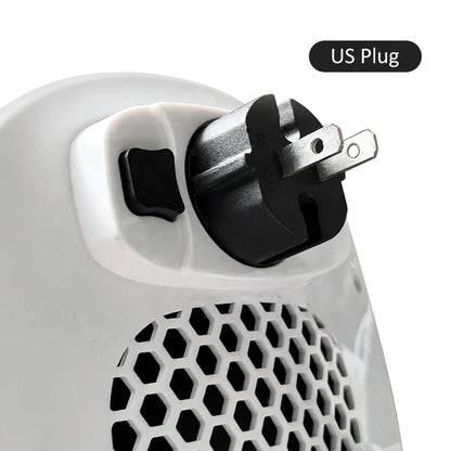 Portable PTC Electric Heater – EU/US Wall-Plug, Adjustable Temperature, Low-Noise Home & Bathroom Warmer