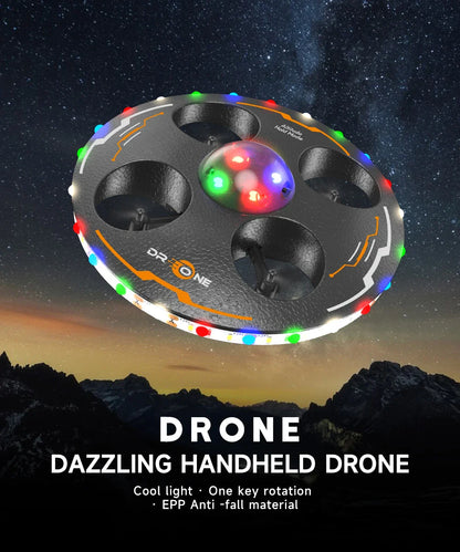 RC UFO Drone for Kids – 4-Axis Flying Saucer with Lights, 3 Batteries, Induction Control & Anti-Fall Foam Design