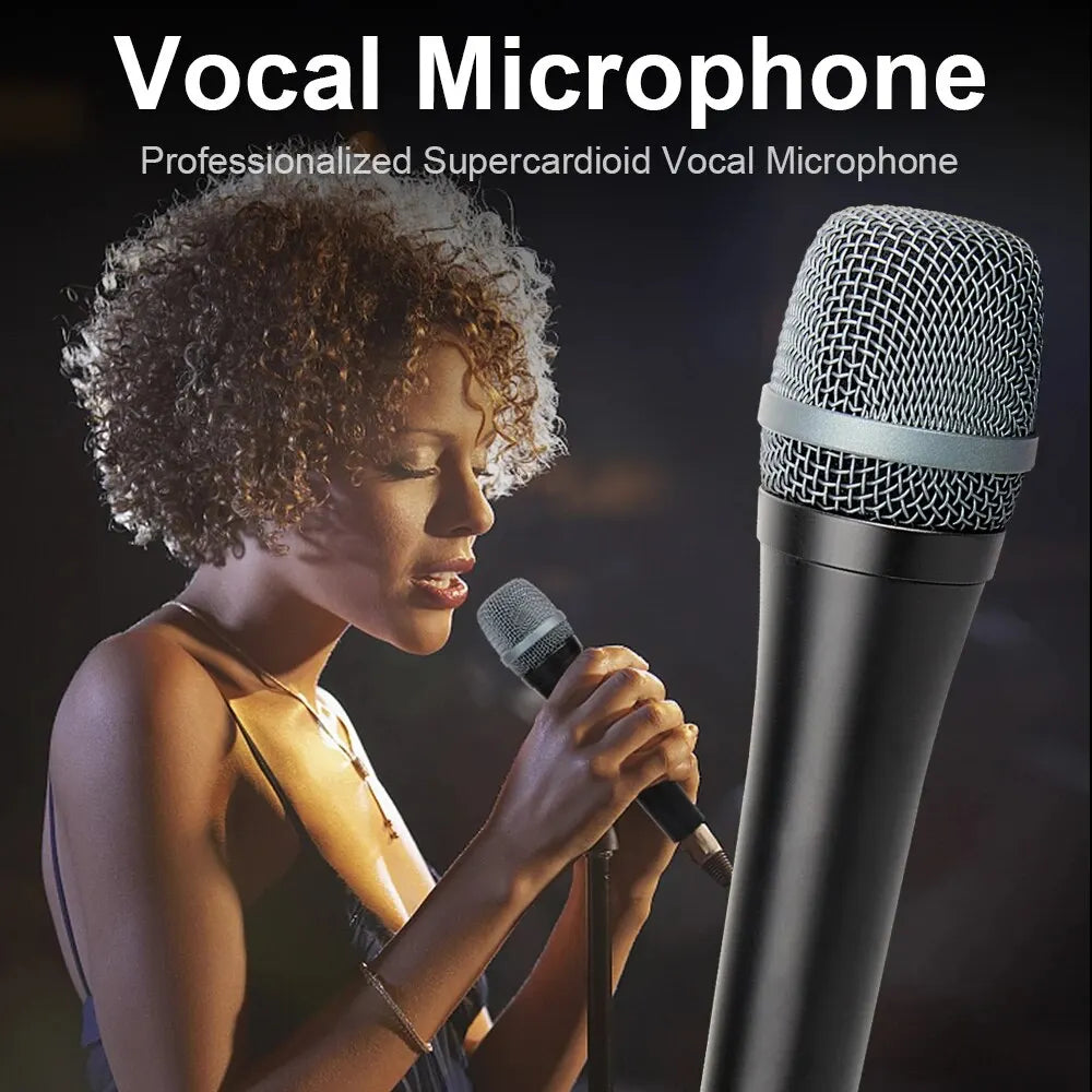 E945 Wired Dynamic Microphone – Professional Instrument & Vocal Mic for Live Performances and Recording