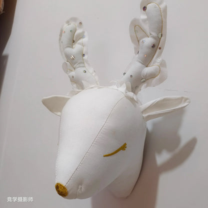 Handmade 3D Felt Animal Heads — Elephant & Swan Wall Hanging Decor for Nursery & Kids’ Bedroom