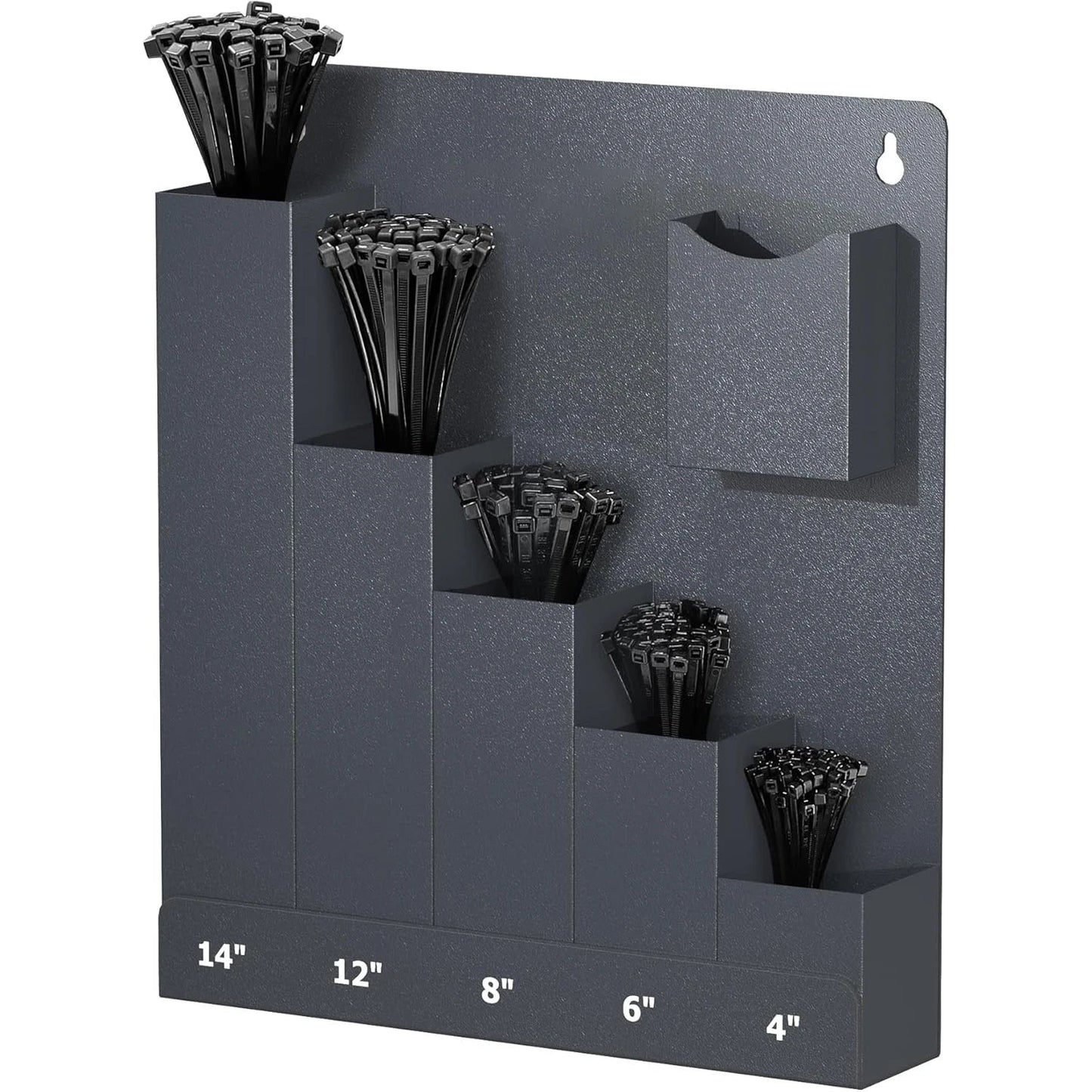 Wall Mount Cable Tie Holder - Zip Tie Storage Rack Organizer for Garage, Workshop & Home
