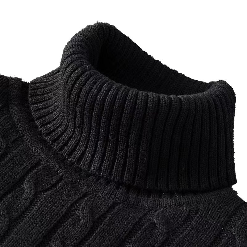 New Turtleneck Sweater for Men - Casual Rollneck Knitted Jumper, Warm Woolen Sweater