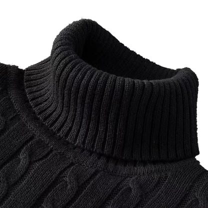 New Turtleneck Sweater for Men - Casual Rollneck Knitted Jumper, Warm Woolen Sweater