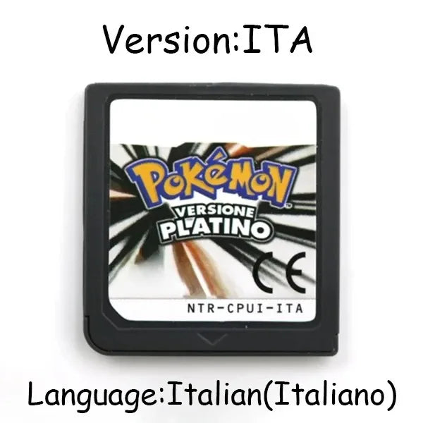 Pokemon Series DS Game Cartridge – Platinum, Pearl, Diamond, HeartGold, SoulSilver, Multilingual for NDS/3DS Consoles