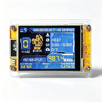 NMMiner NerdMiner V3 Bitcoin Solo Mining Device - 2.8-Inch BTC Lottery Miner 350KH/s–1000KH/s