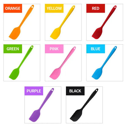 Leeseph 8-Inch Silicone Spatula — Heat-Resistant Non-Stick Cooking Utensil, Small Multicolor Kitchen Tool