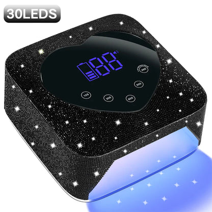 Rechargeable UV LED Nail Lamp – 30 LEDs Cordless Professional Gel Curing Light with Touch Screen, Salon Tools