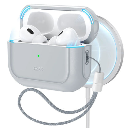 ESR AirPods Pro 2 Case with Lanyard – MagSafe Compatible Cover for AirPods Pro (2023/2022/2019) with USB-C/Lightning Cable